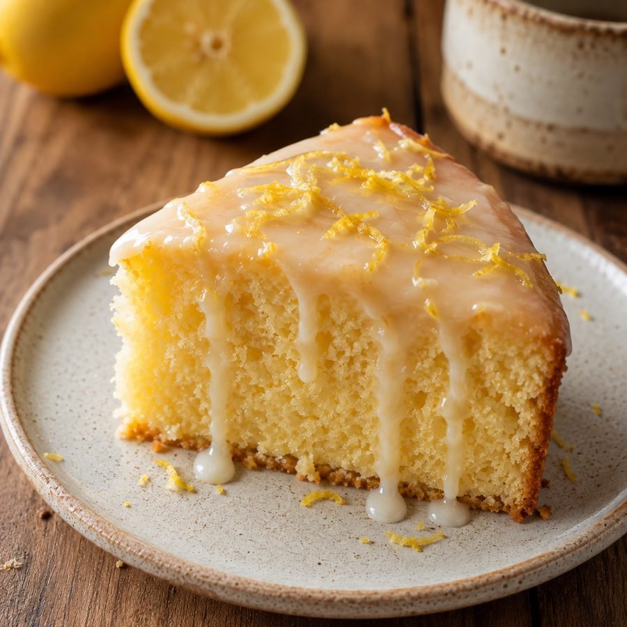 Bolo de Limão com Calda